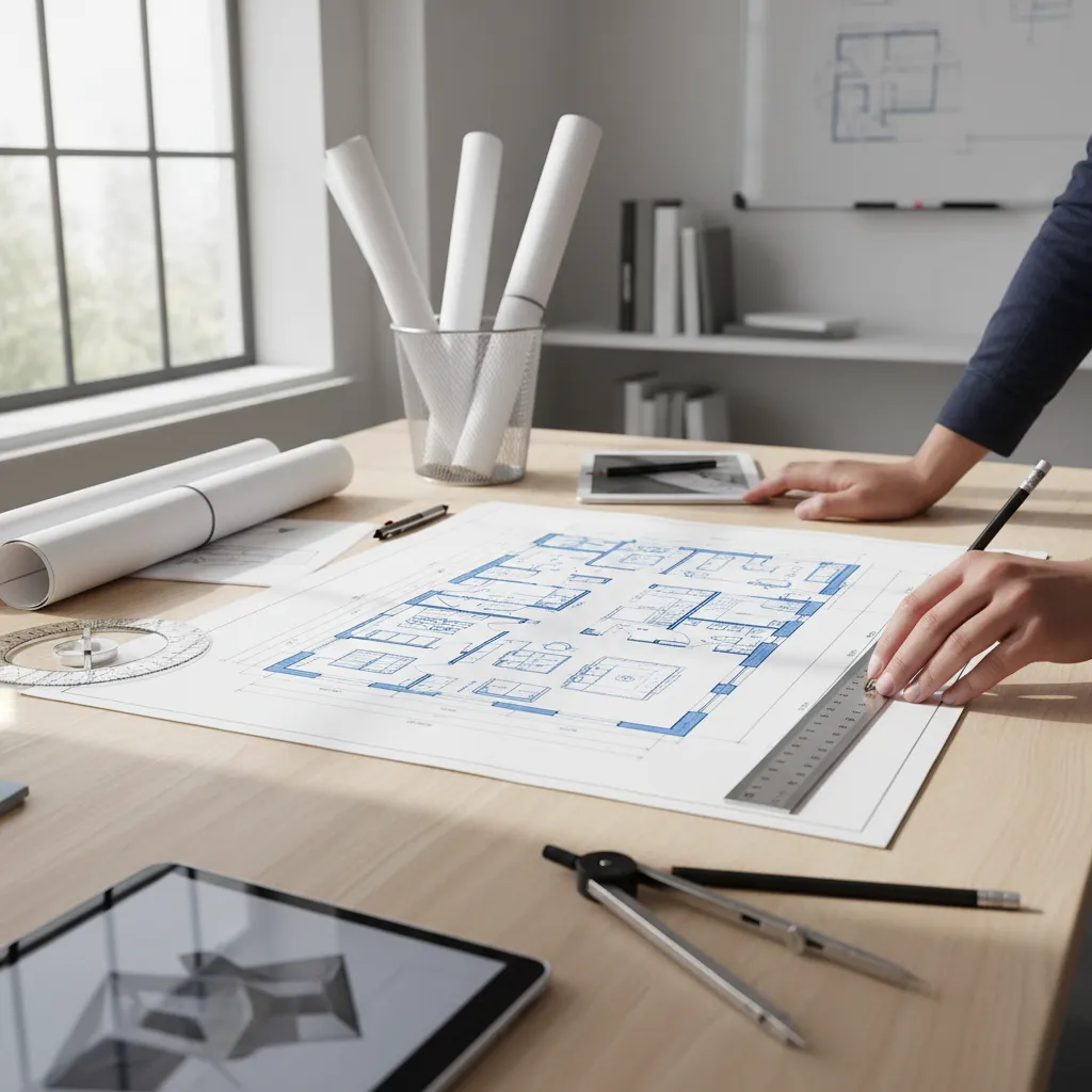 Mengukur denah rumah menggunakan penggaris