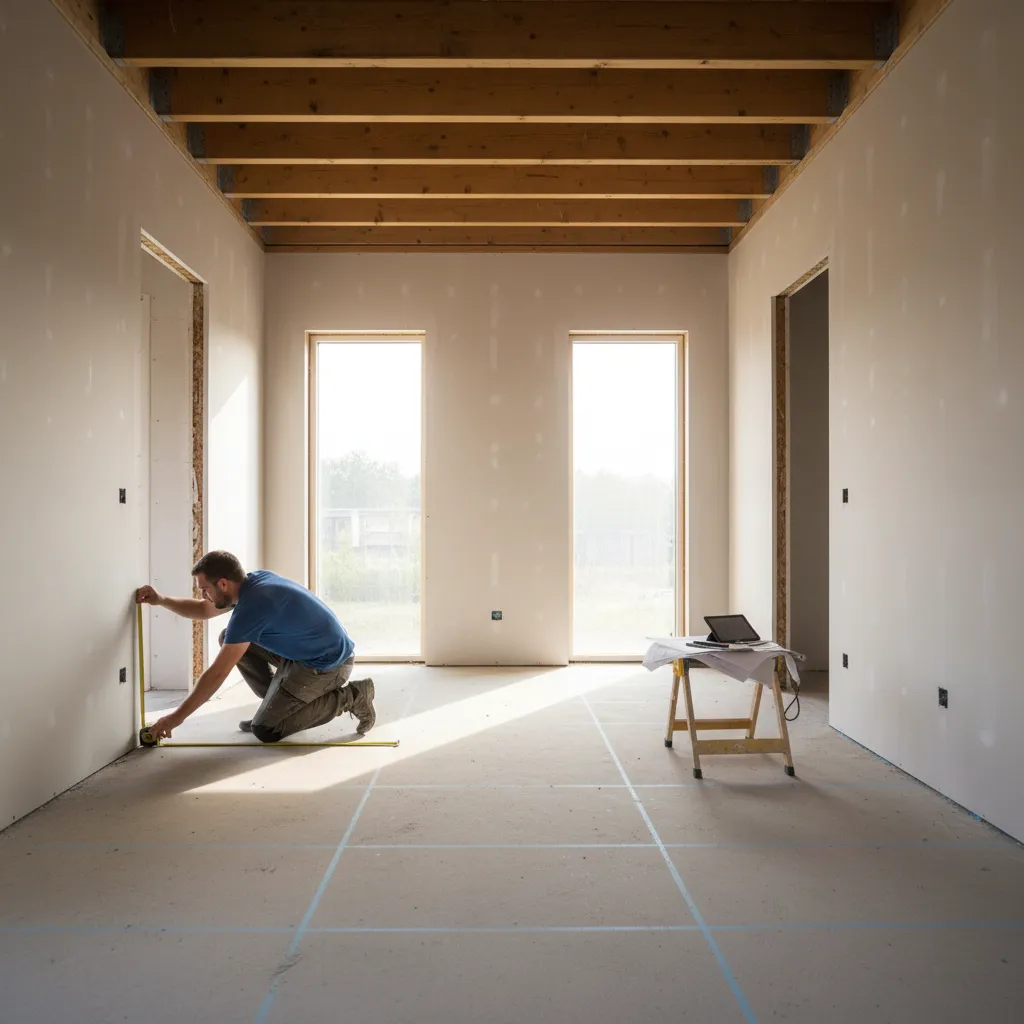 Mengukur ruangan sebelum membuat desain rumah