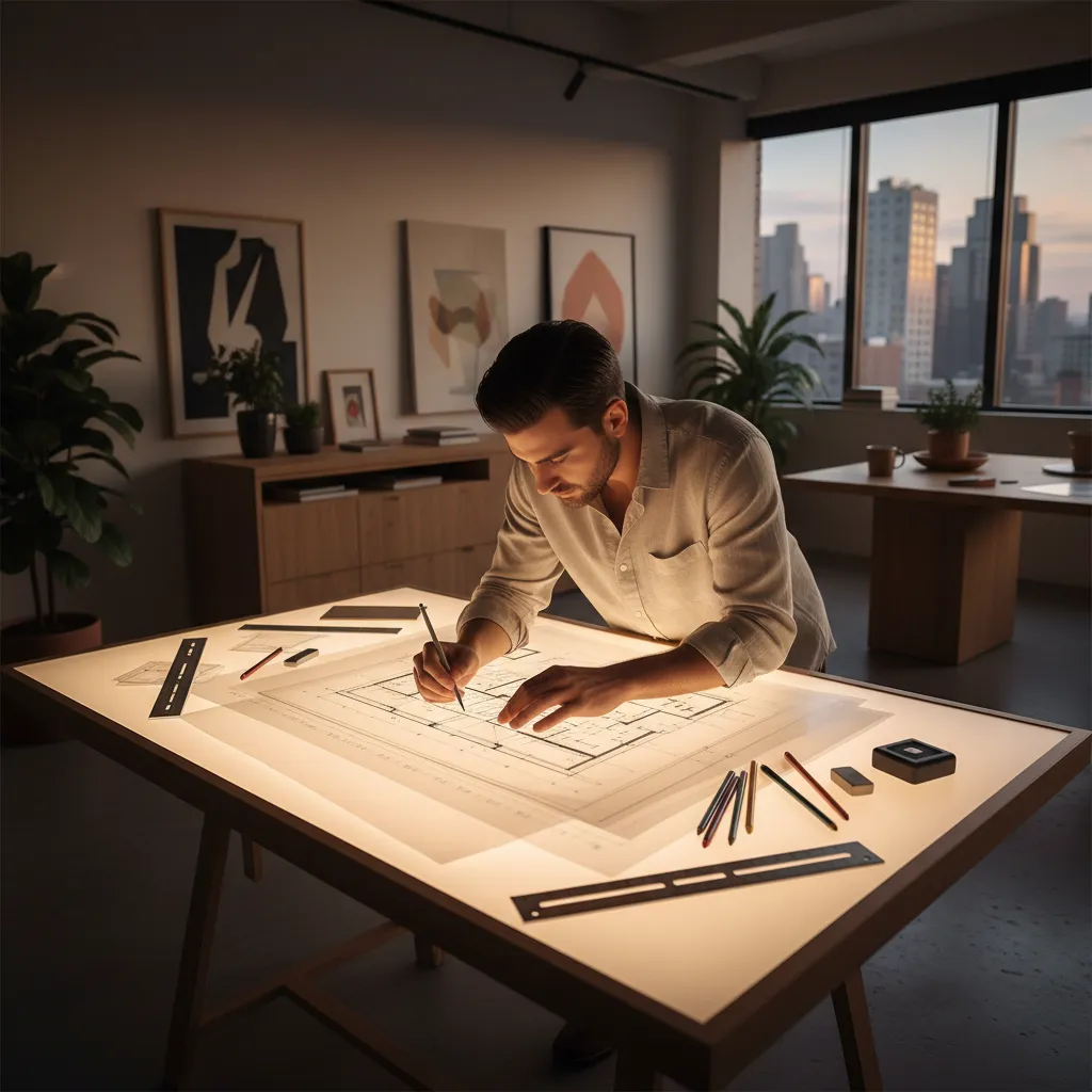 Mesa de luz para calcar en diseño de interiores