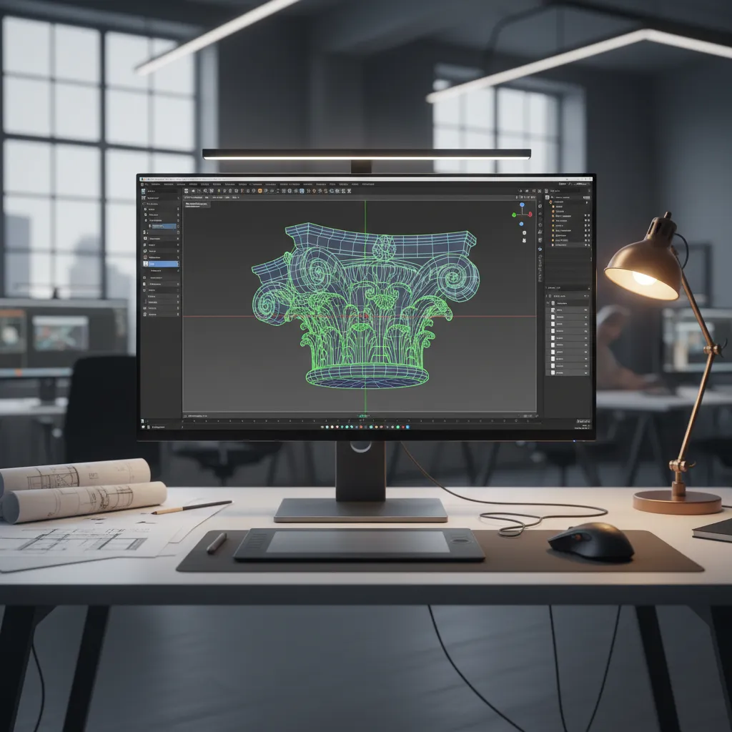 Cleaning a scanned 3D mesh inside modeling software