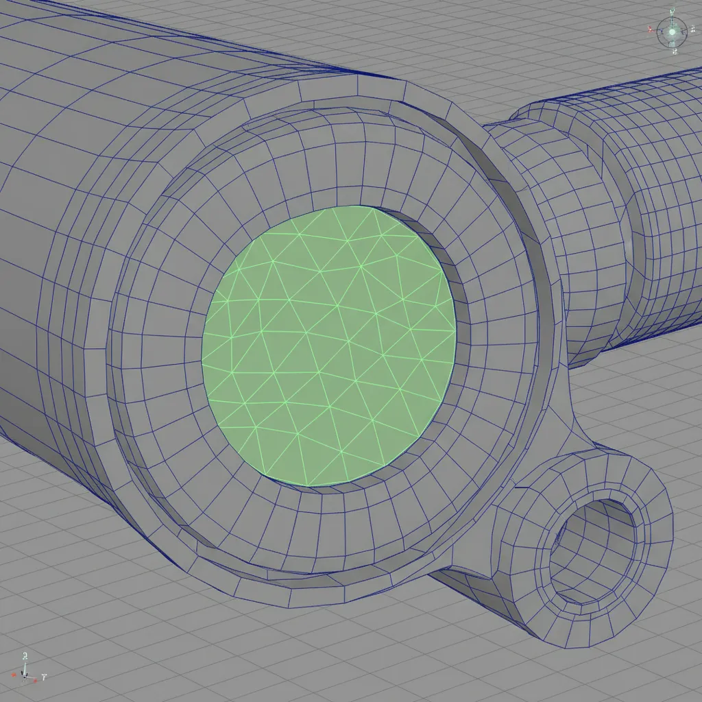 3D modeling tool filling holes in a mesh surface