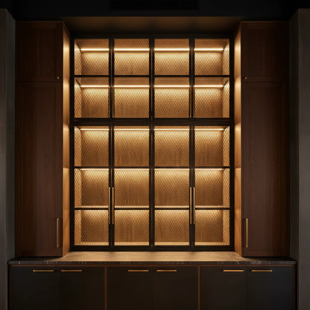 Commercial Uses of Decorative Metal Mesh Cabinet Doors