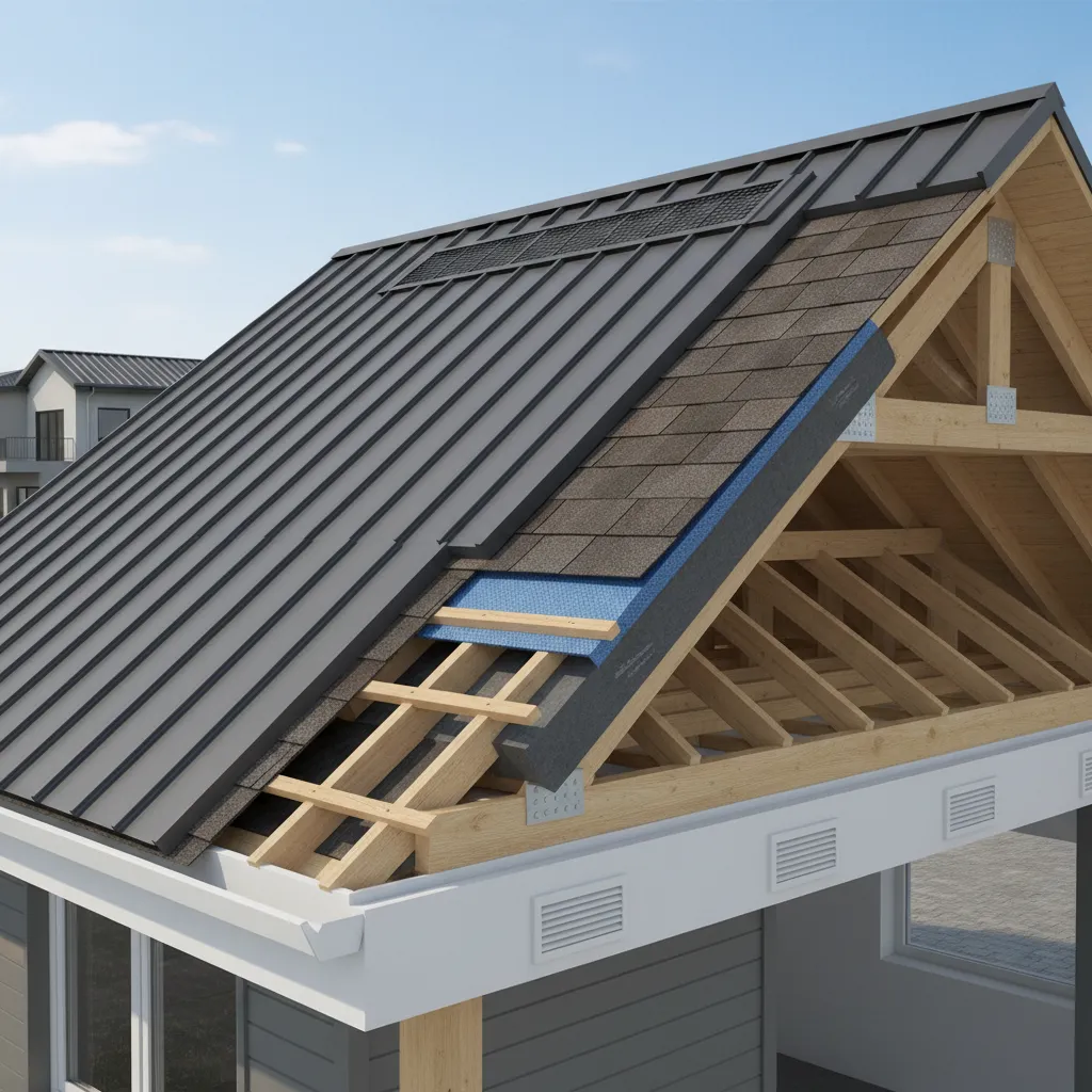 Prevent Condensation Under a Metal Roof Installed Over Shingles