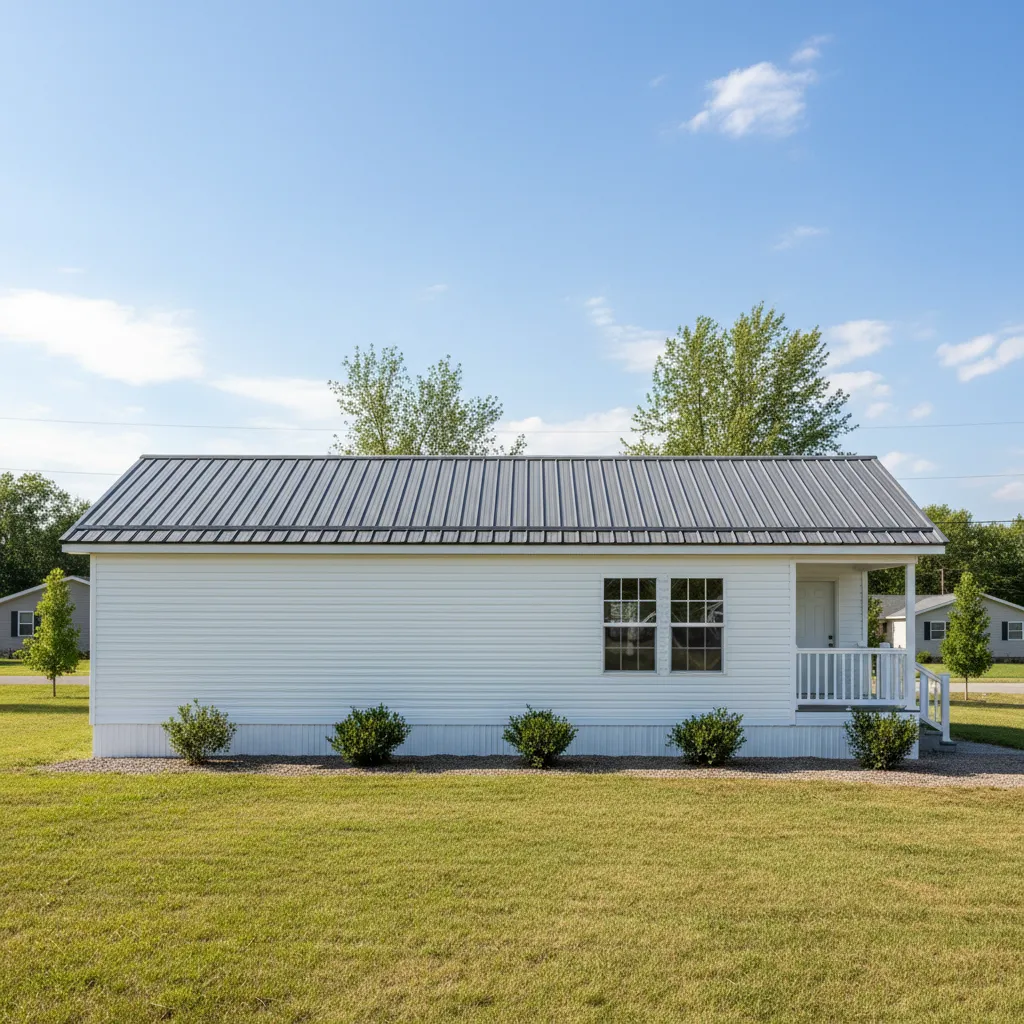 Metal roof retrofit system installed over an existing mobile home roof