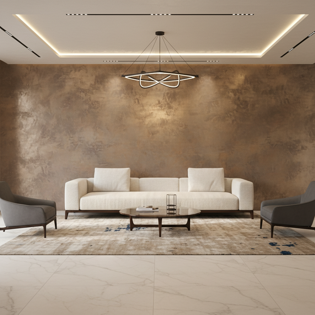 Image showcasing Abstract Art Inspiration: 7 Painting Ideas Matching Home Color Palette