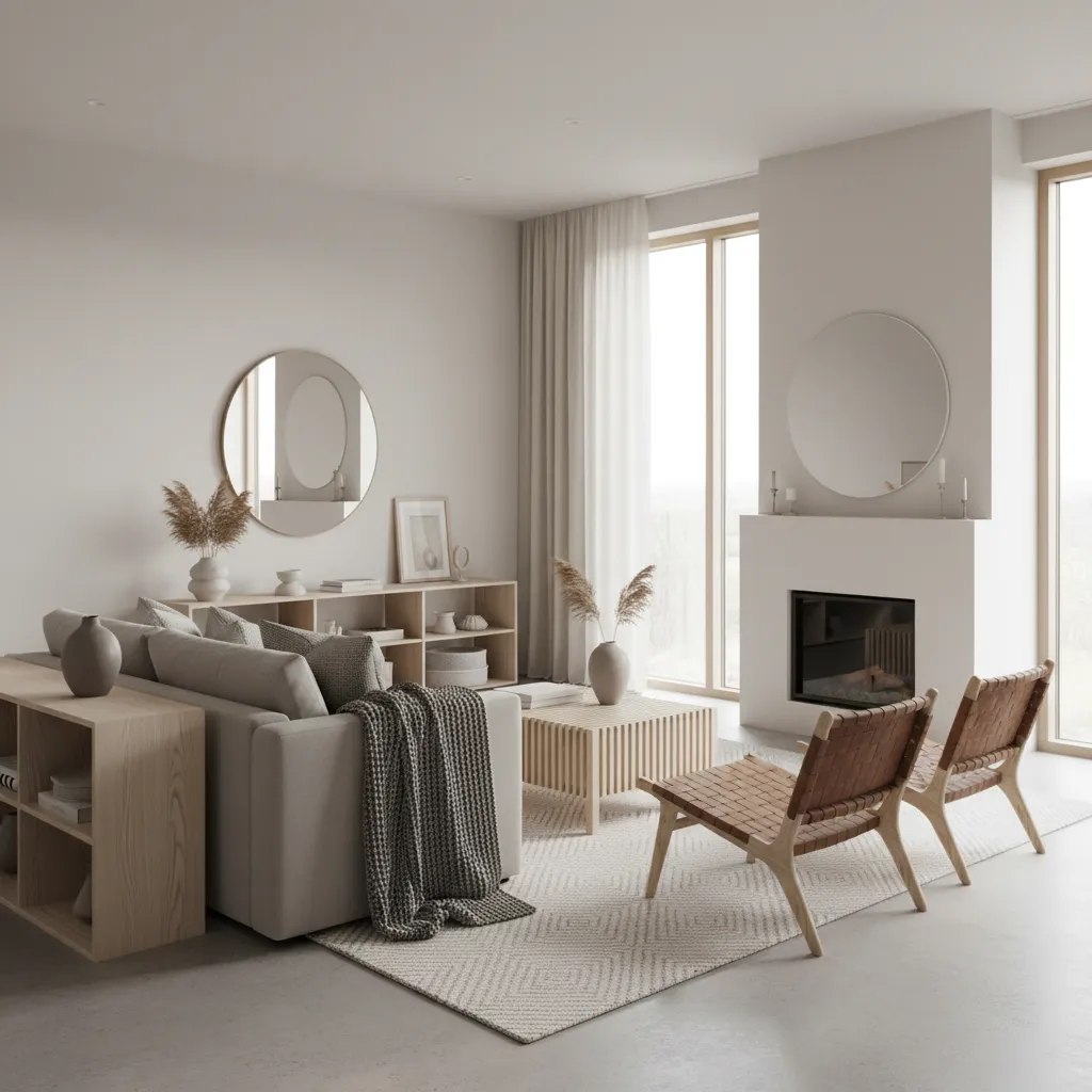 Interior combinando estilo nórdico y moderno