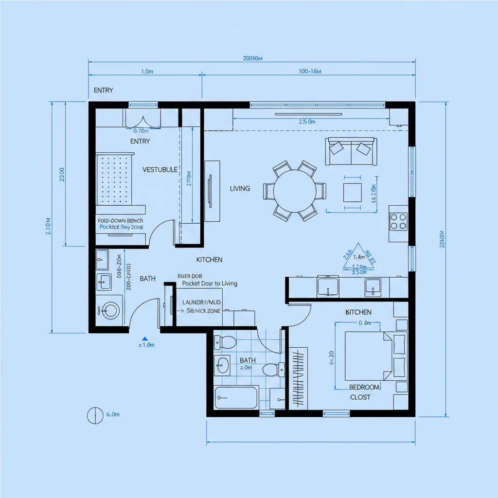 Micro Foyer Airlock for Compact Homes