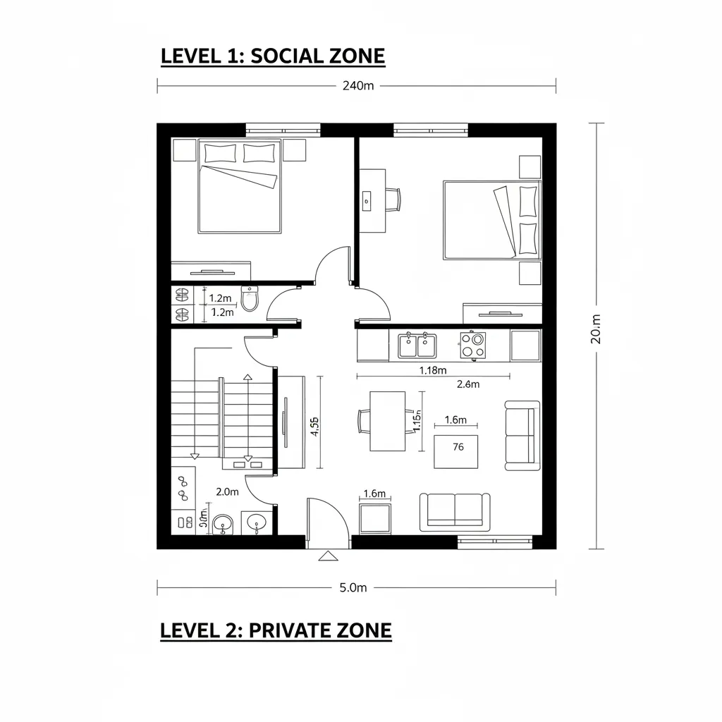 Micro Tower: Split Social/Private Stack