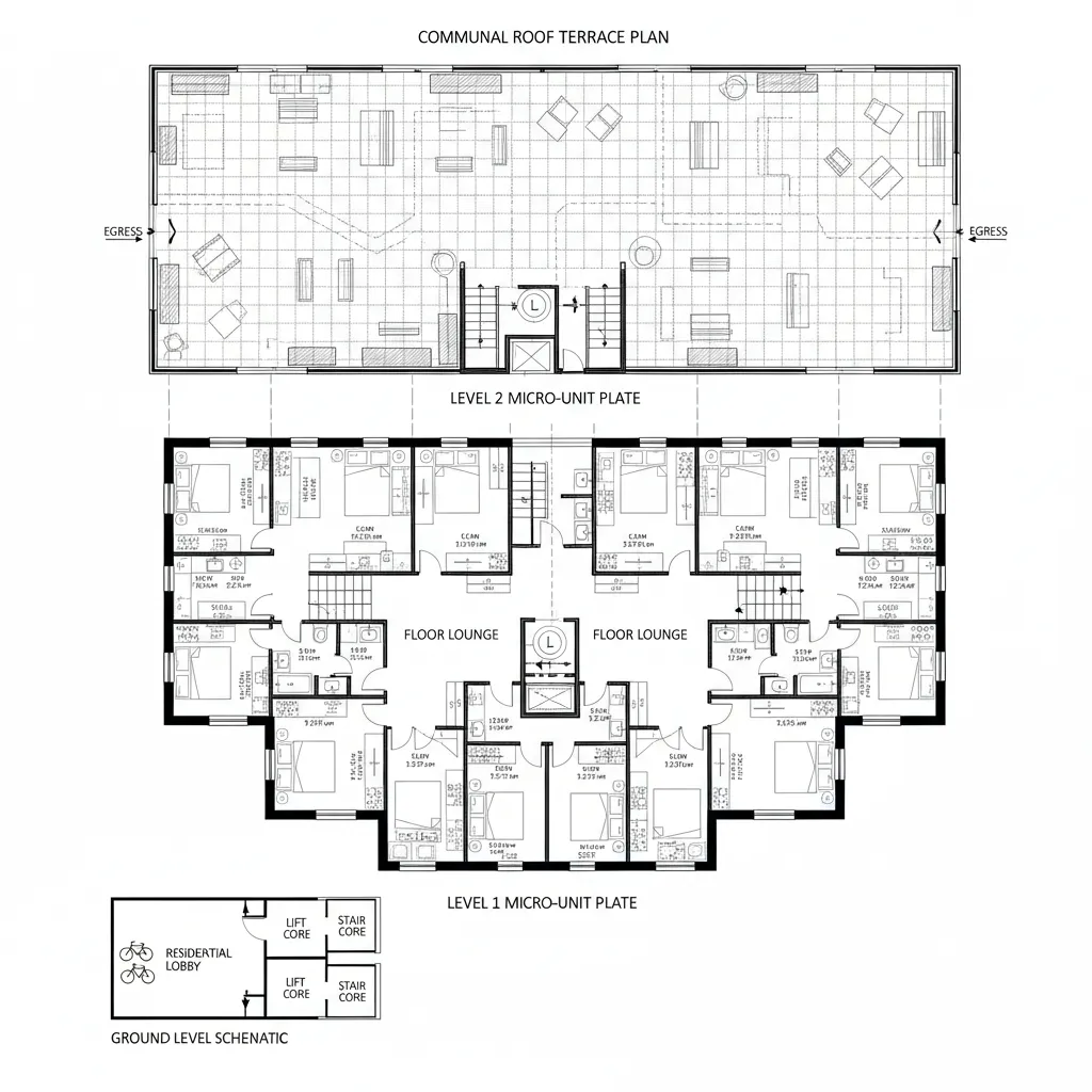 Terraced Communal Roof + Private Micro-Units