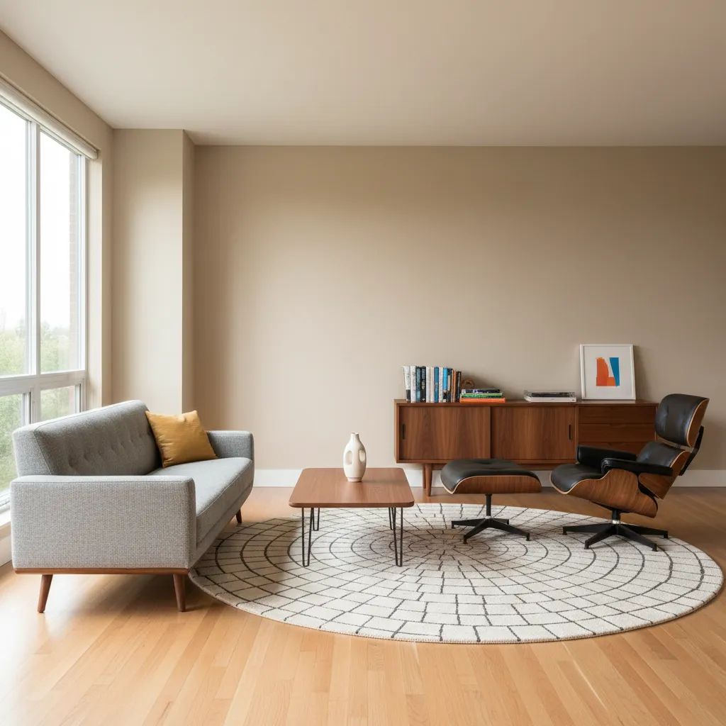 Mid Century Modern Interior Design Living Room Guide: How to design a timeless mid century modern living room with the right layout, furniture, and color balance