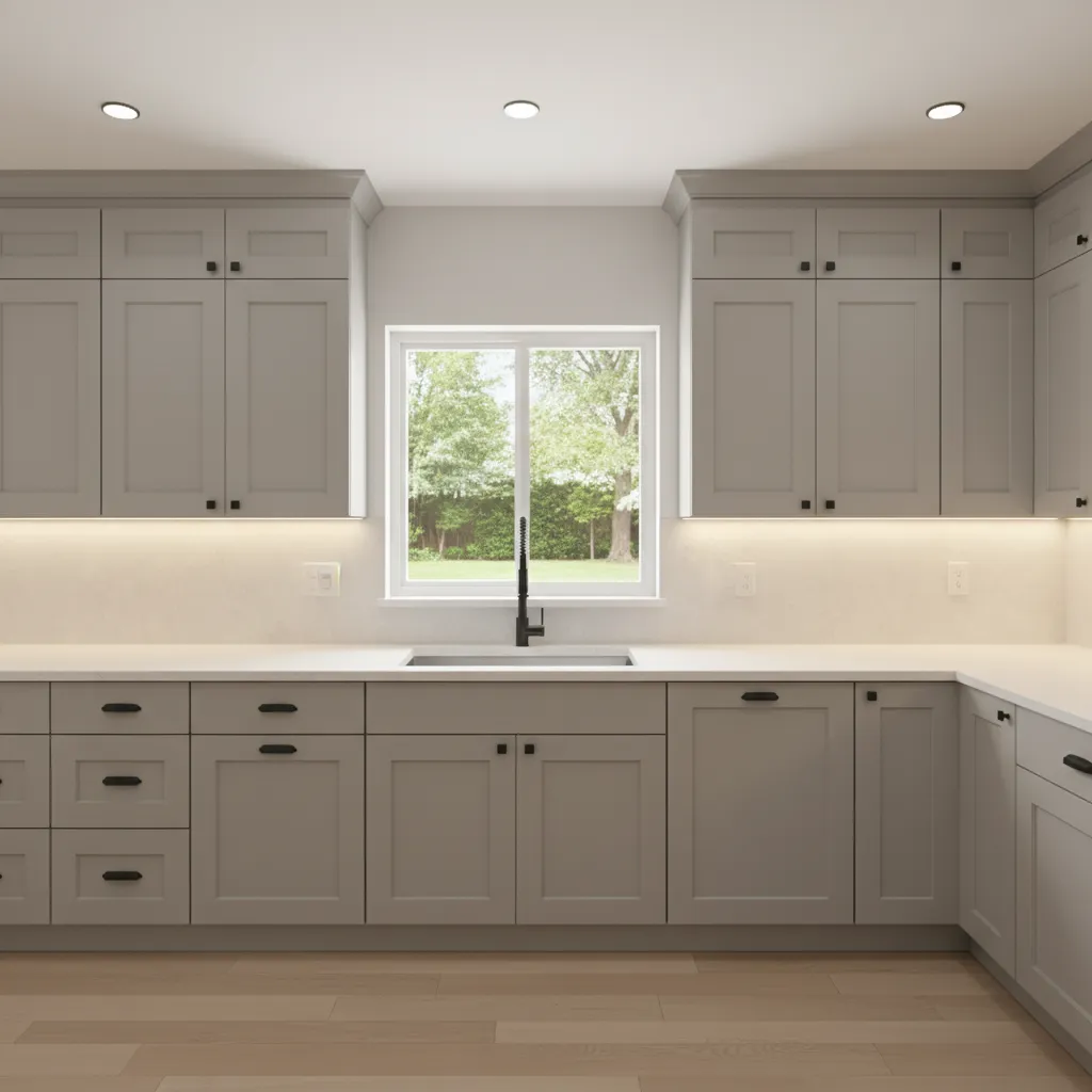 mid range kitchen cabinet design showing balance between price and quality