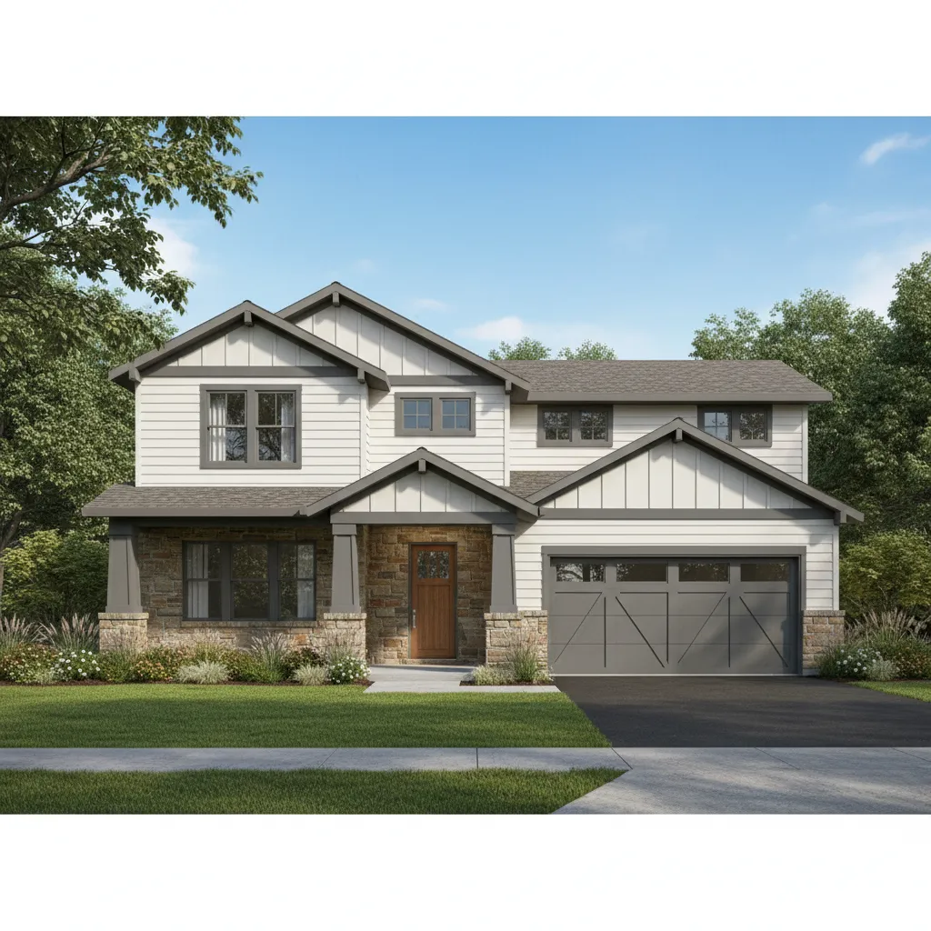 modern 1700 sq ft suburban home exterior example