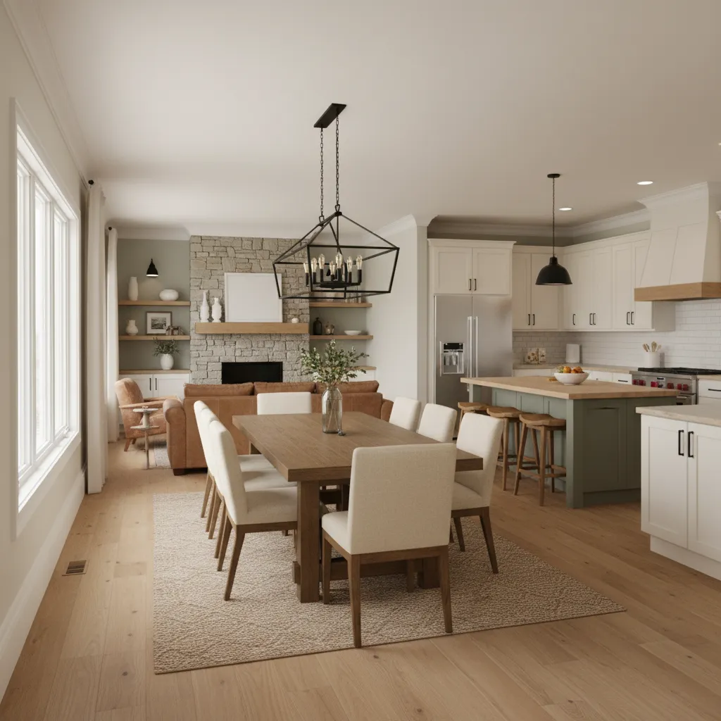 midwestern style home renovation showing cost efficient remodel layout
