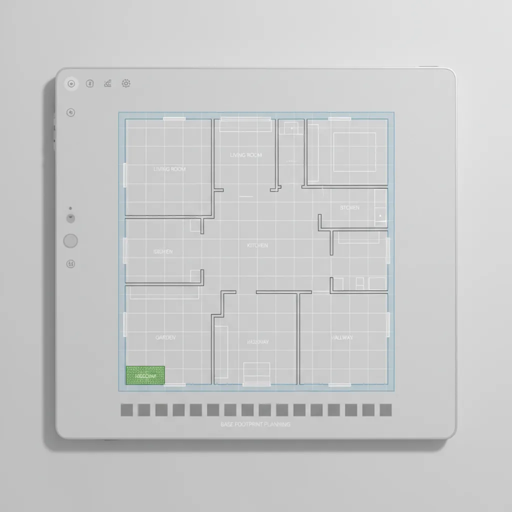 Minecraft base layout planned on a digital grid floor plan