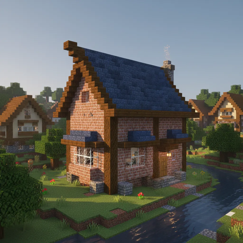 Diseño de casas con ladrillos Minecraft
