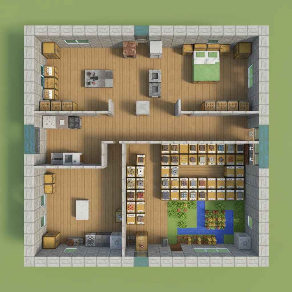 Casas de Minecraft: diseños planos fáciles y funcionales