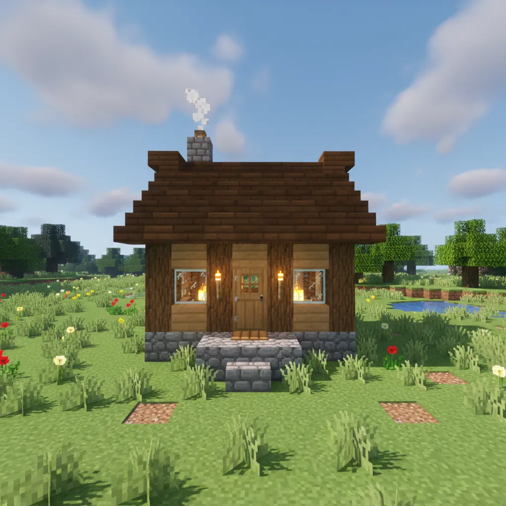 Rumah kecil Minecraft yang cocok untuk survival