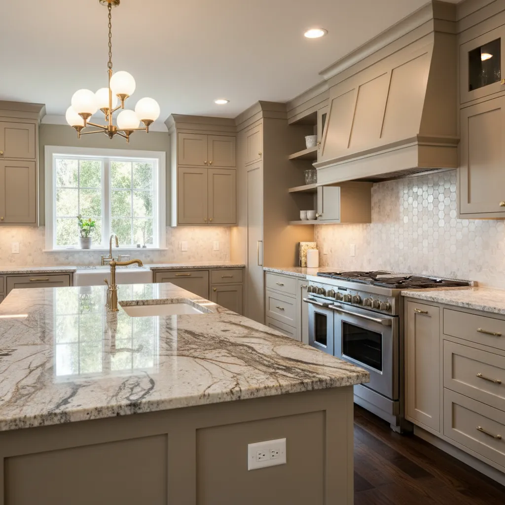 granite countertop with mini ogee edge detail