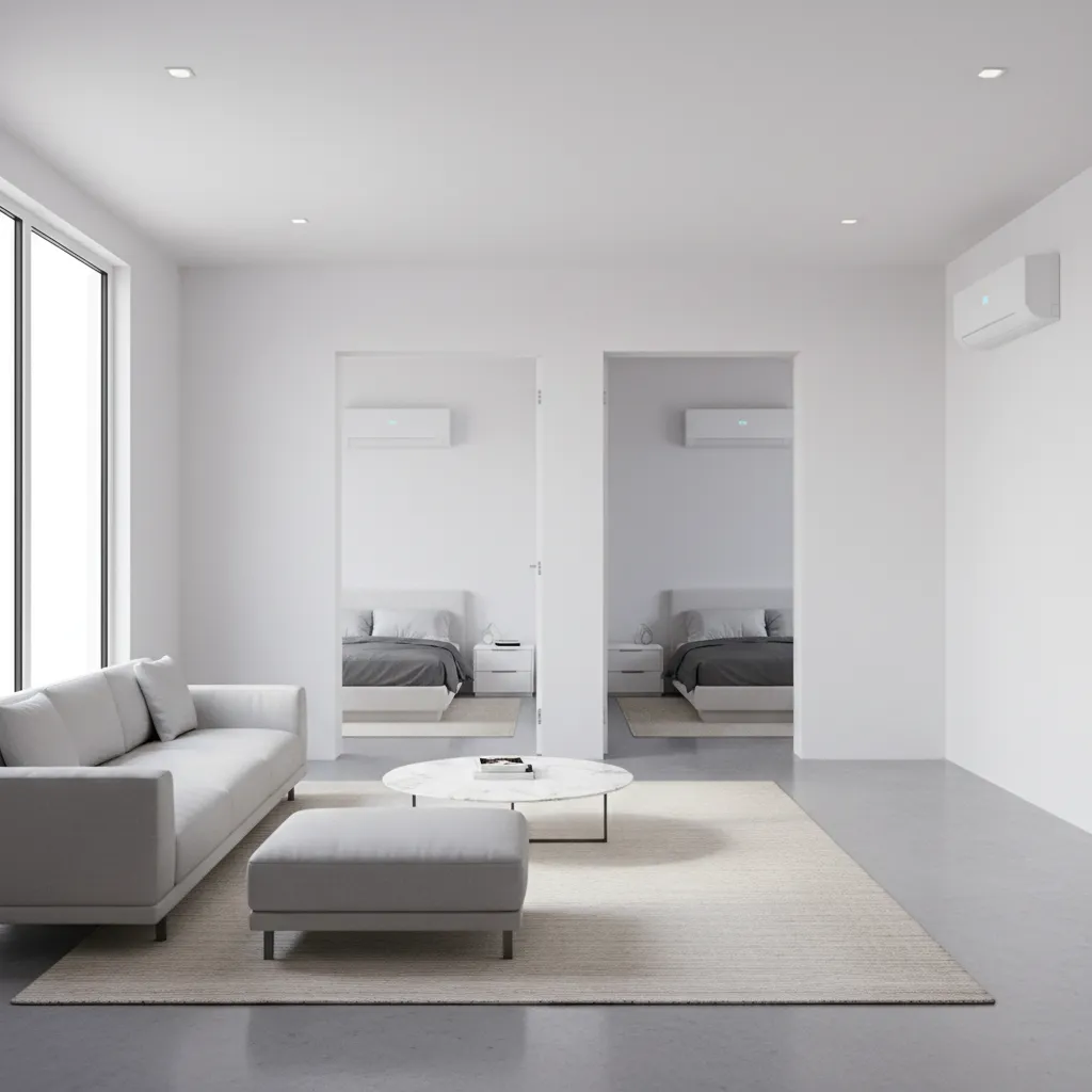 multi zone mini split air conditioning units installed in several rooms