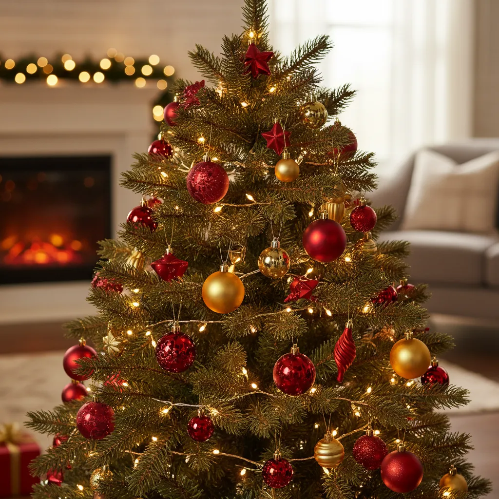 Comparison of small and medium ornaments on a 3ft Christmas tree