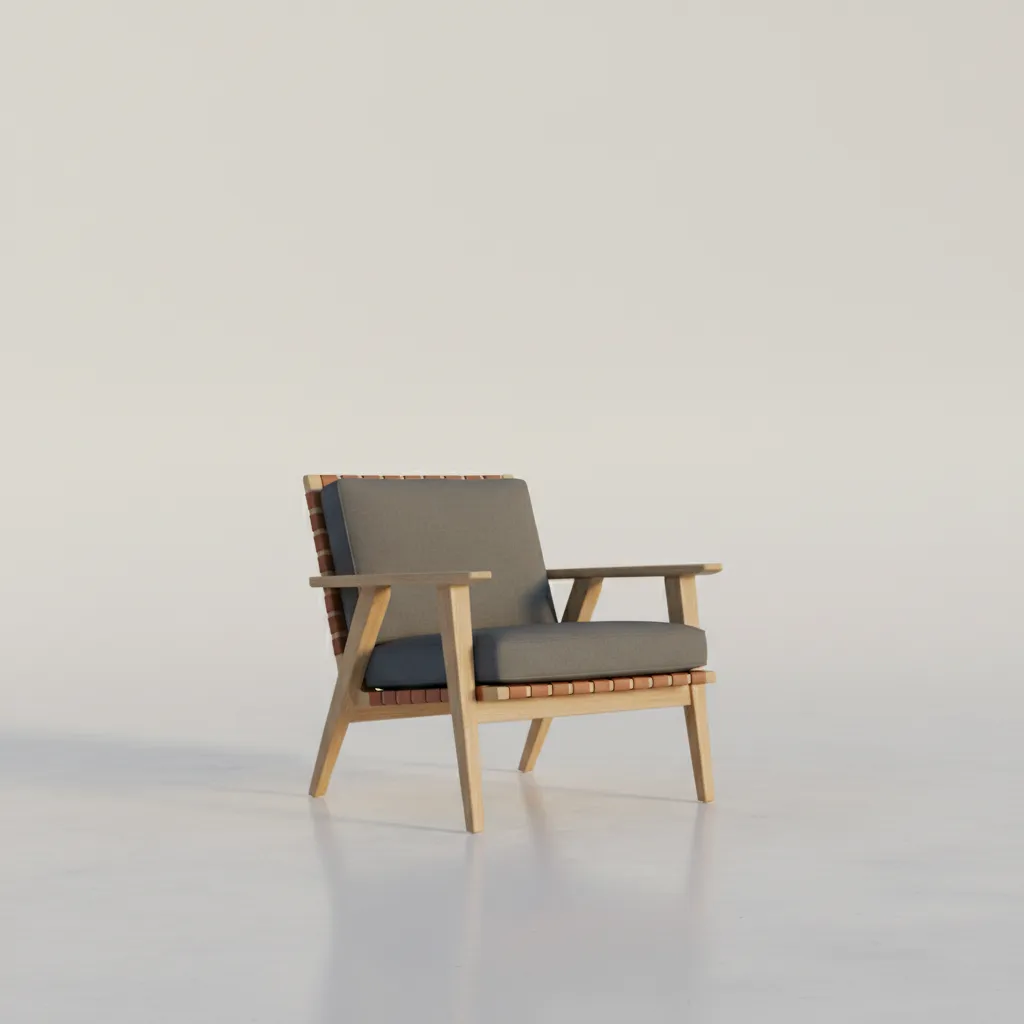 3D model render with minimal neutral background and soft lighting