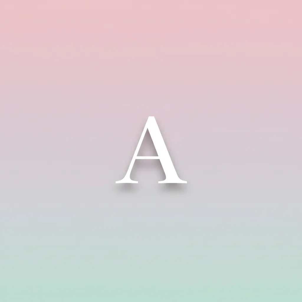 Minimalist phone wallpaper with a single large letter and soft gradient background
