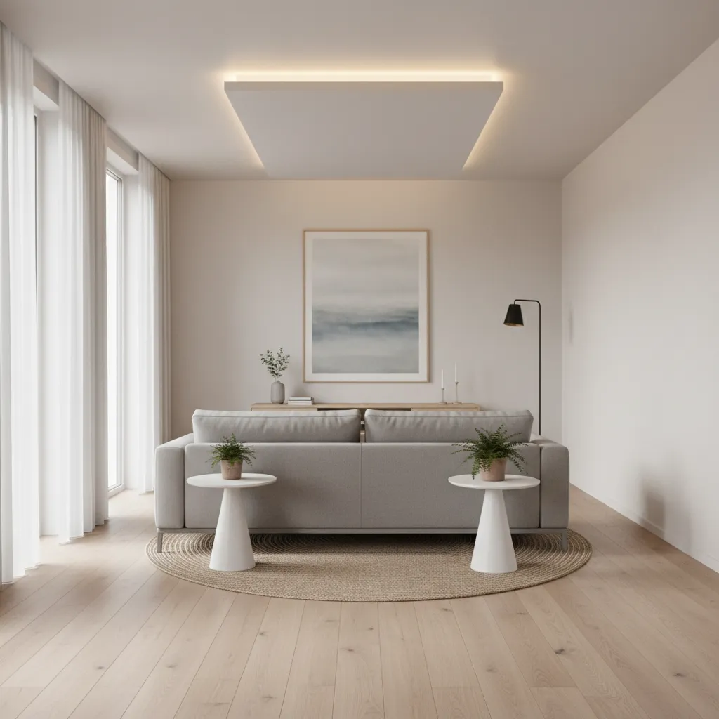 Rectangular Living Room Feels Narrow? POP Ceiling Design Fix