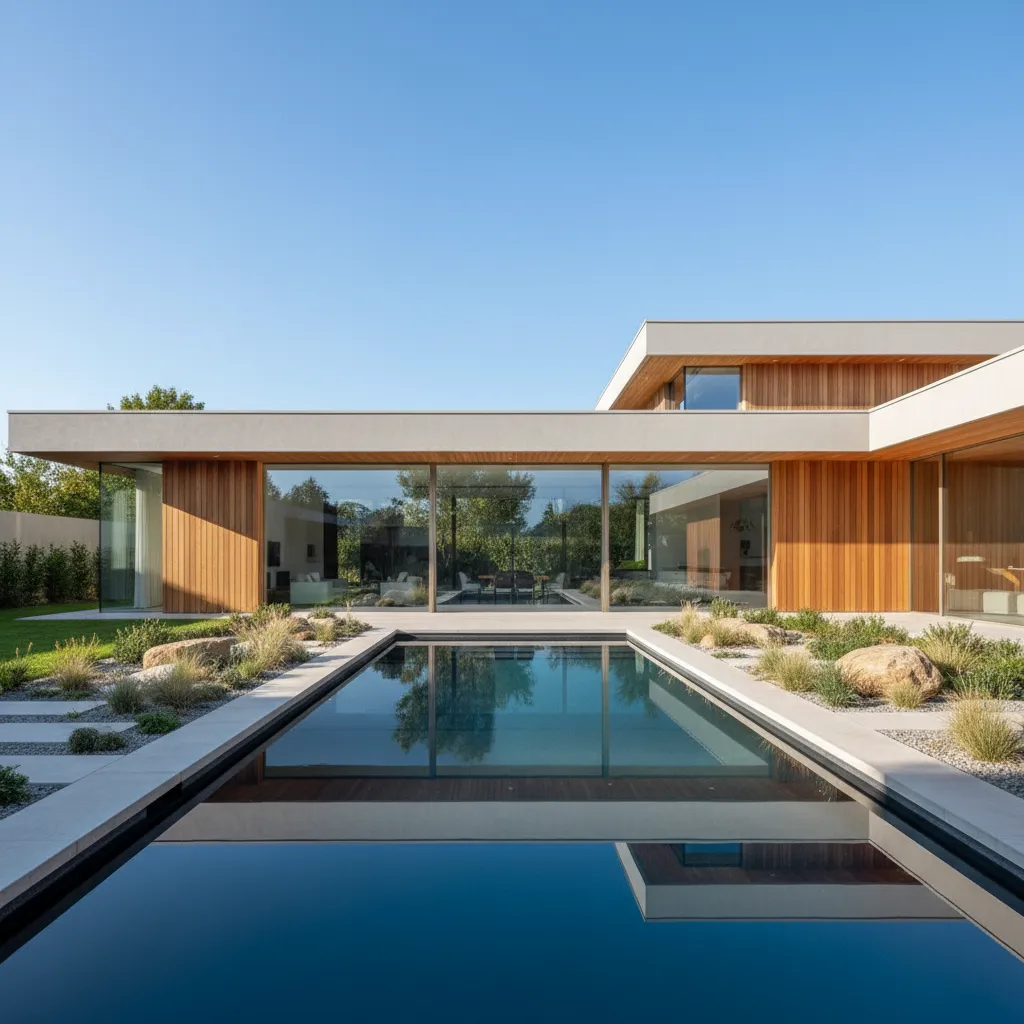 Diseño de casas minimalistas con alberca