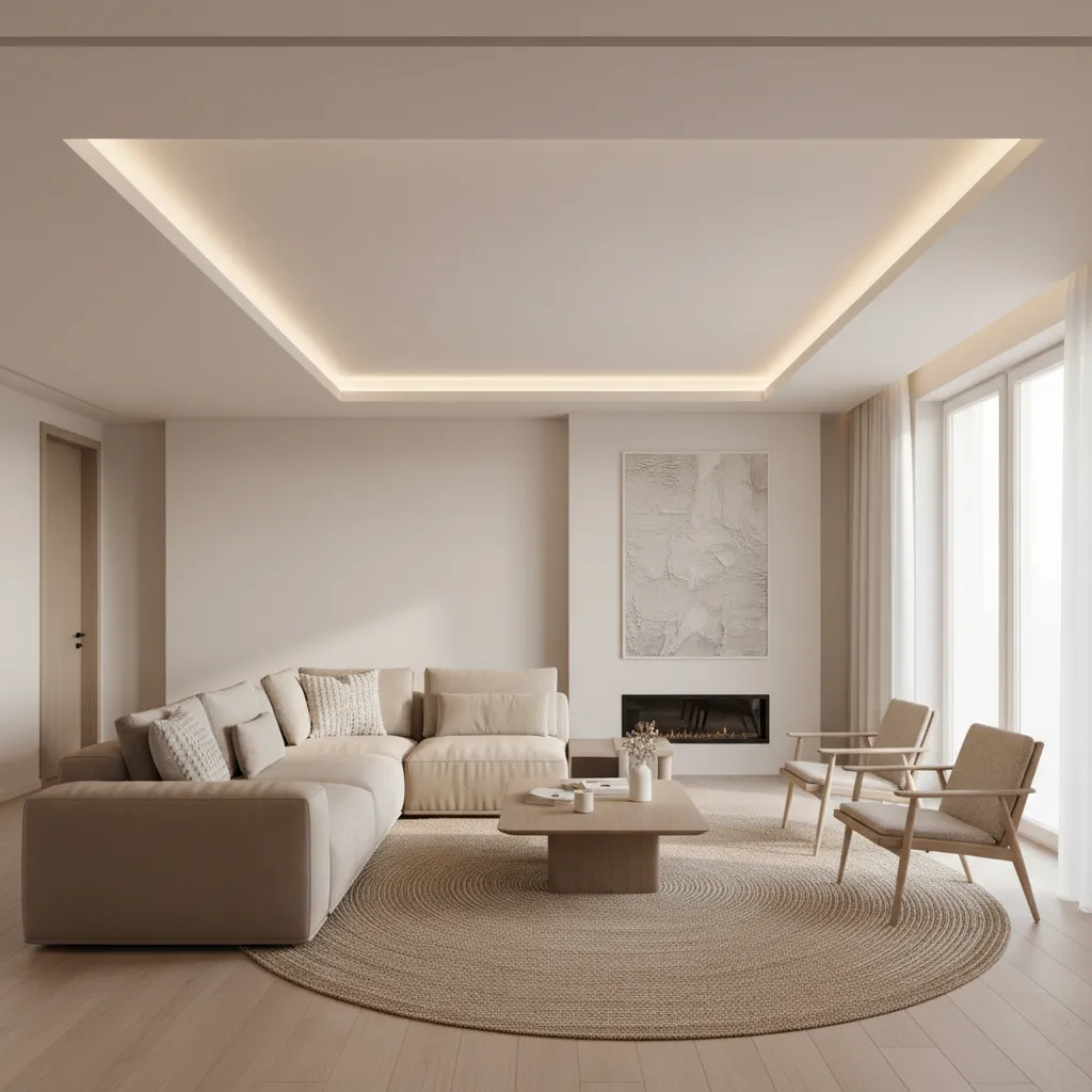 Minimalist False Ceiling Design for Living Room