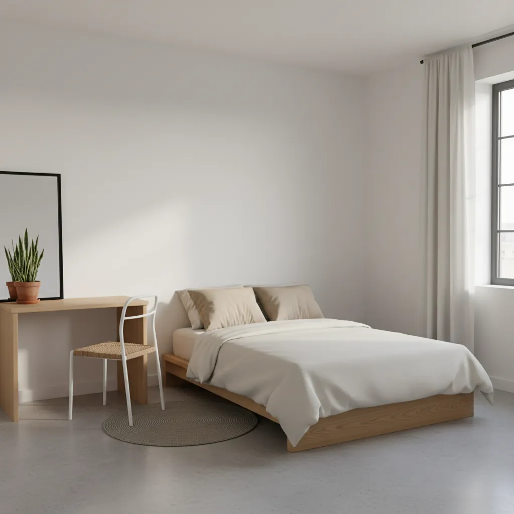 Phòng trọ nhỏ phong cách tối giản hiện đại
