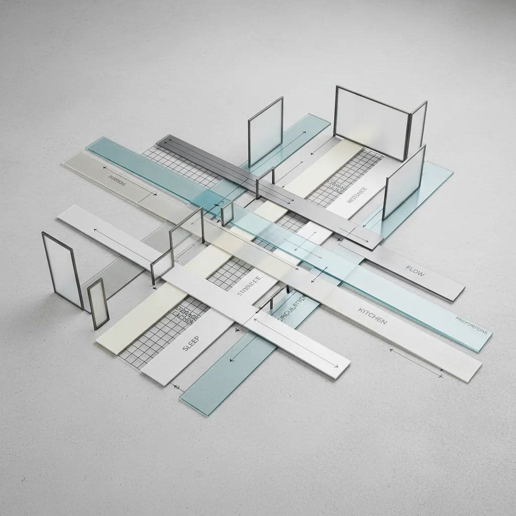 Autocad 2D Simple Floor Plan Exercises: Training your eye and hand for spatial interfaces through minimal 2D sequencing