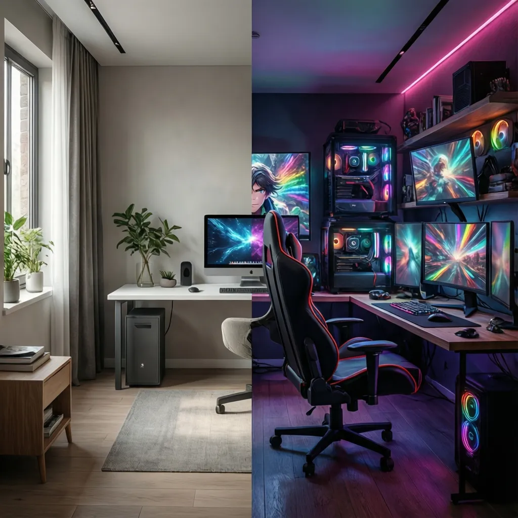 Minimalist vs RGB Gaming Computer Room Decoration: Which Setup Fits Your Style