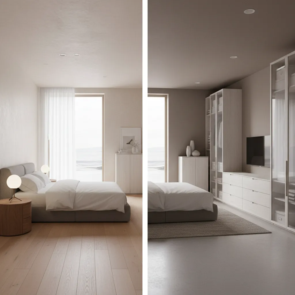 Minimalist Layout vs Storage-Focused Layout