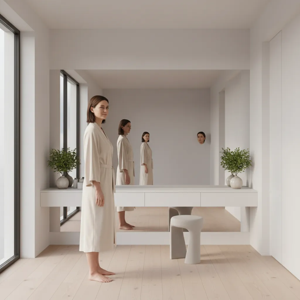 How Distance from the Mirror Changes What You See