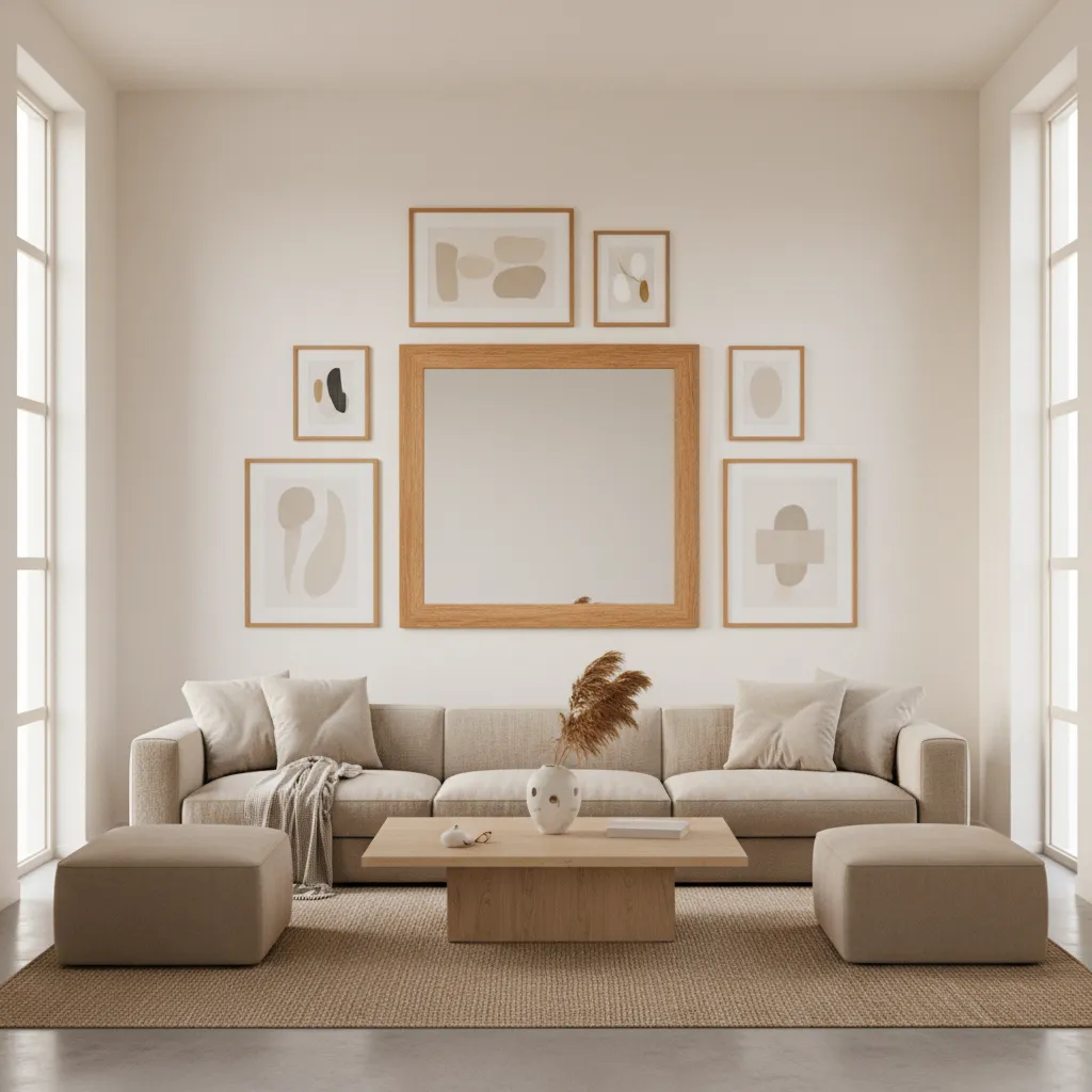 How Interior Designers Use Mirrors as Anchors for Wall Art Layouts