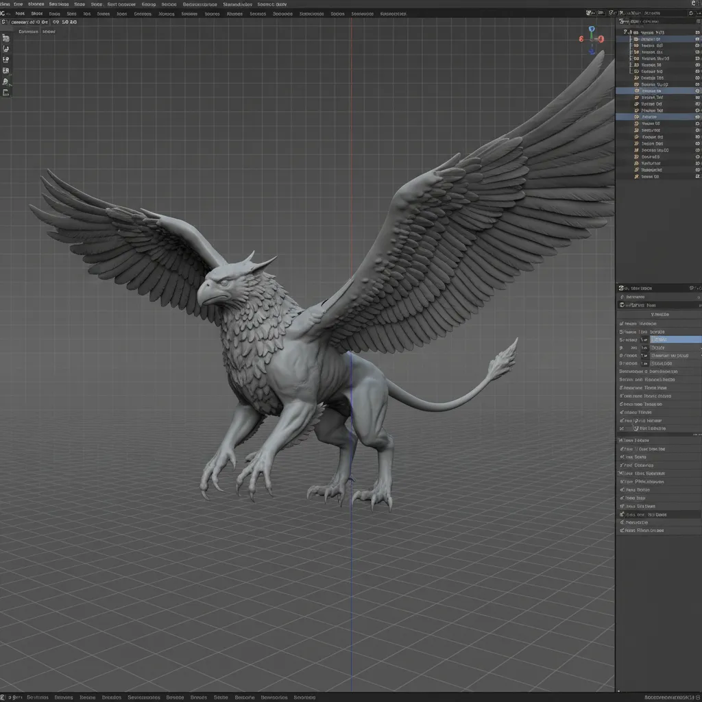 3D model in Blender showing missing texture issue with gray materials