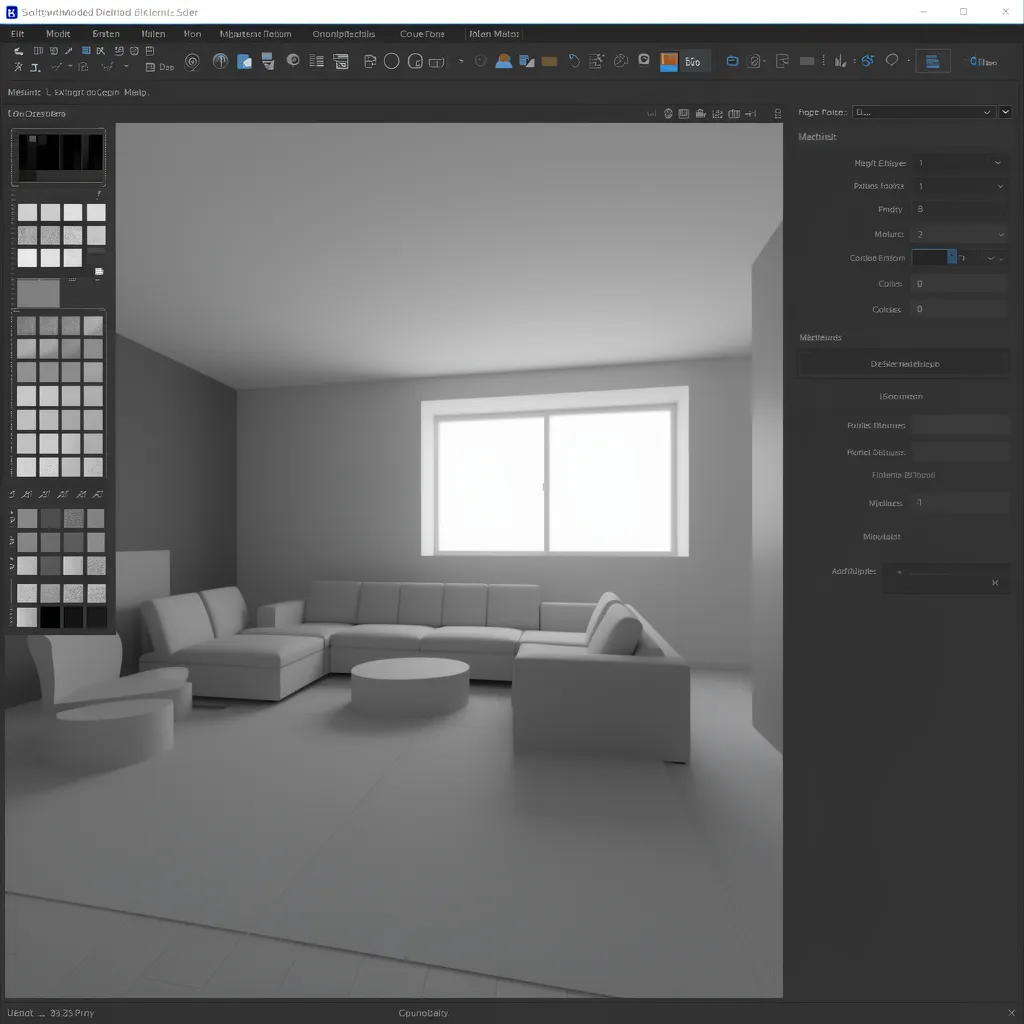 3D model furniture with gray materials due to missing textures after import