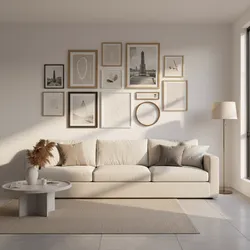 How Interior Designers Plan Gallery Walls with Mixed Frame Sizes
