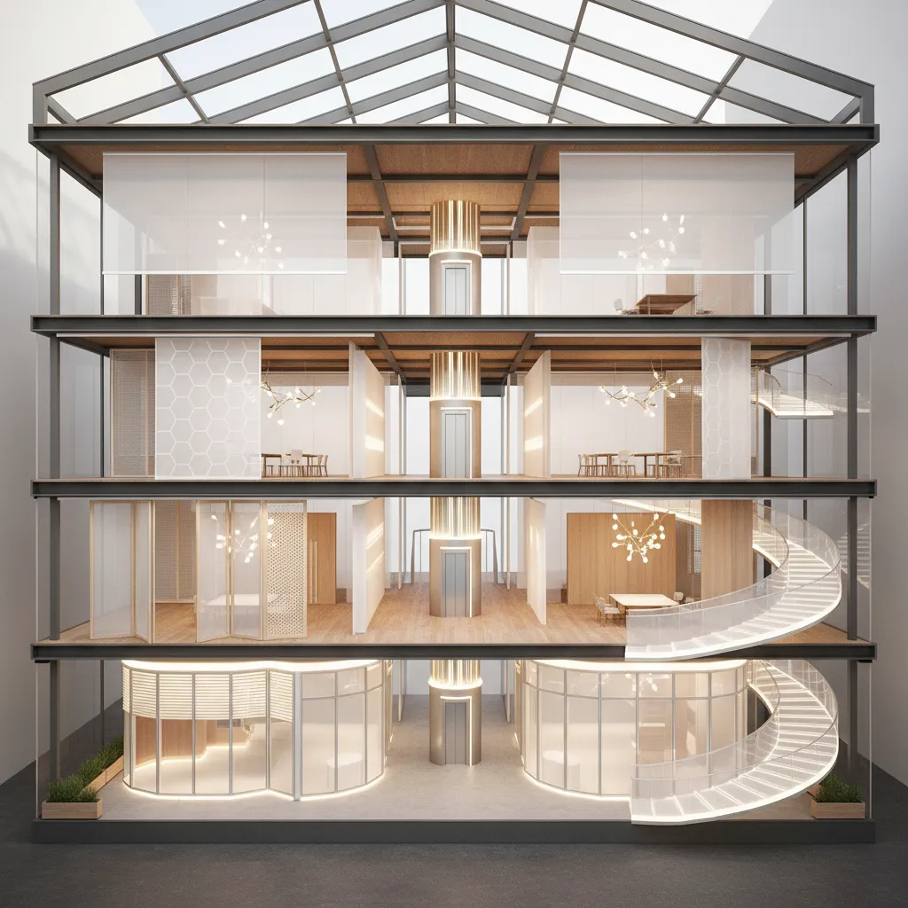 Three-Storey Commercial Plan as a Future Interface: How a 3-storey commercial building floor plan dwg becomes a living OS for work, retail, and culture
