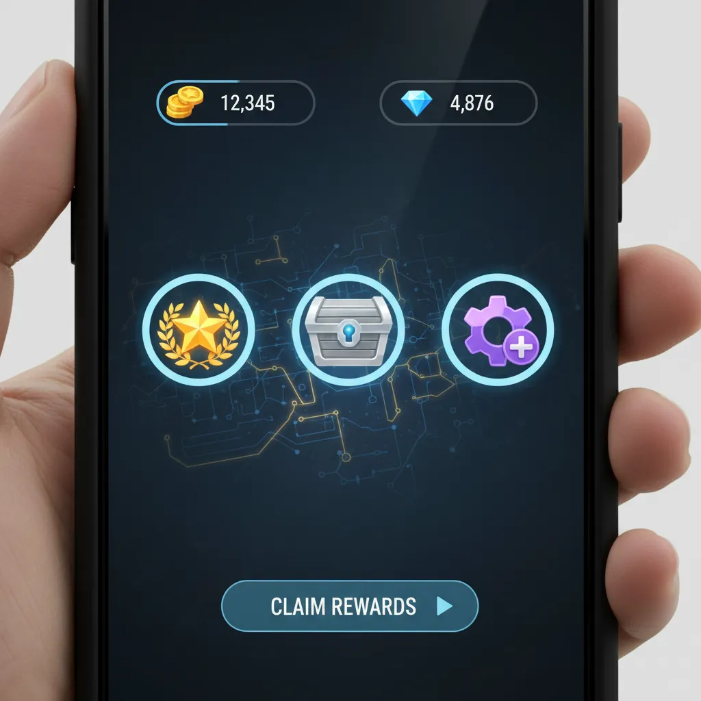 mobile game interface displaying coins and diamond currency balance