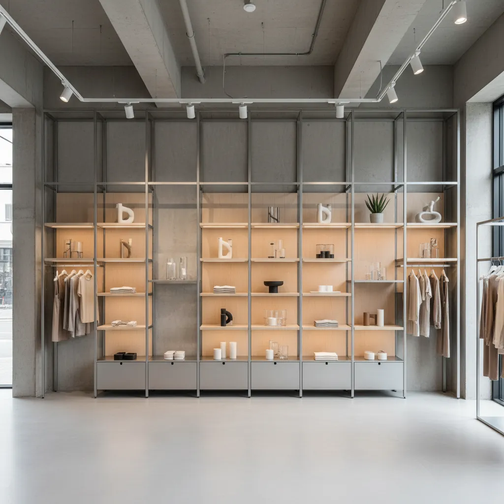 Mobiliario modular utilizado en diseño interior comercial