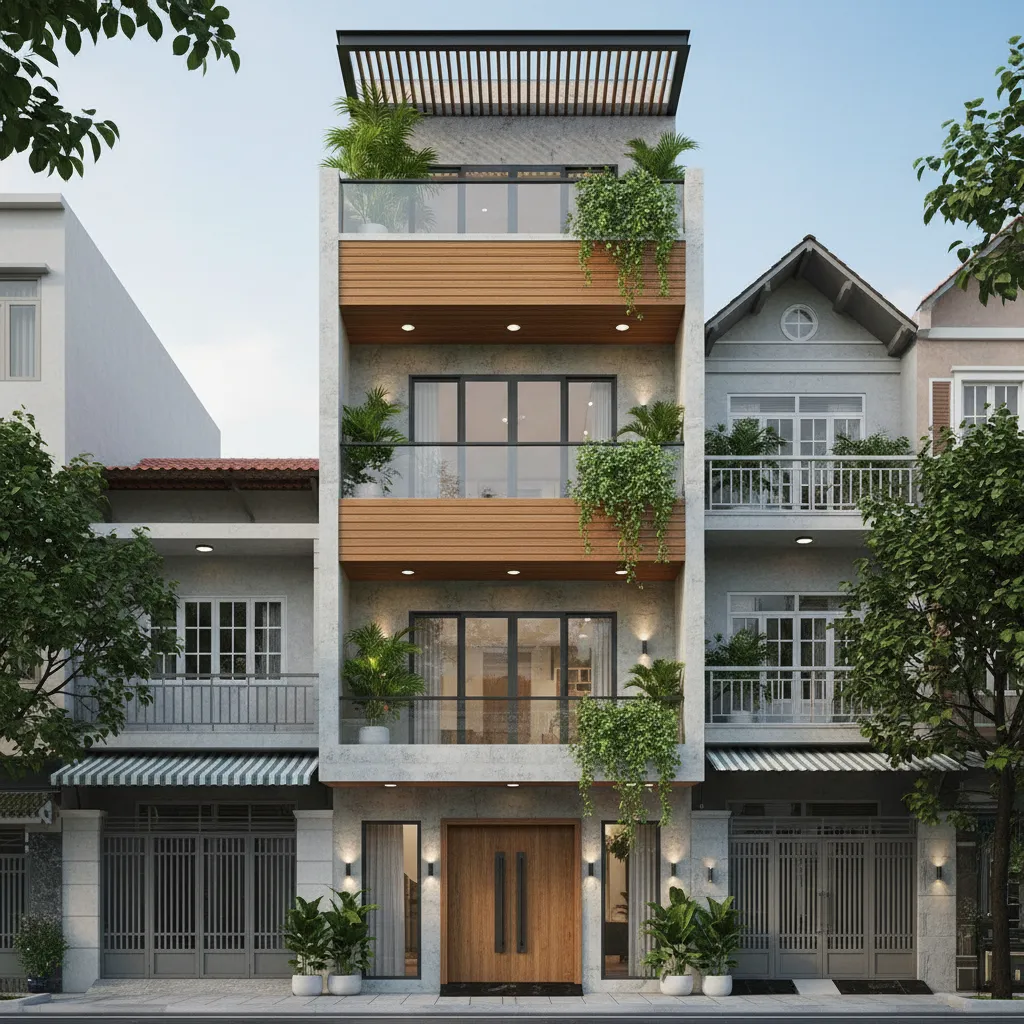 Mẫu thiết kế nhà ống 3 tầng đẹp: bố cục tối ưu cho nhà phố