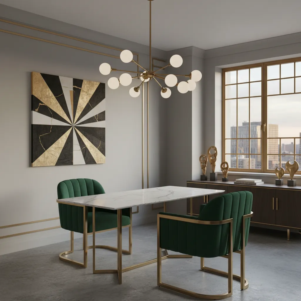 Apartamento moderno con elementos decorativos Art Déco