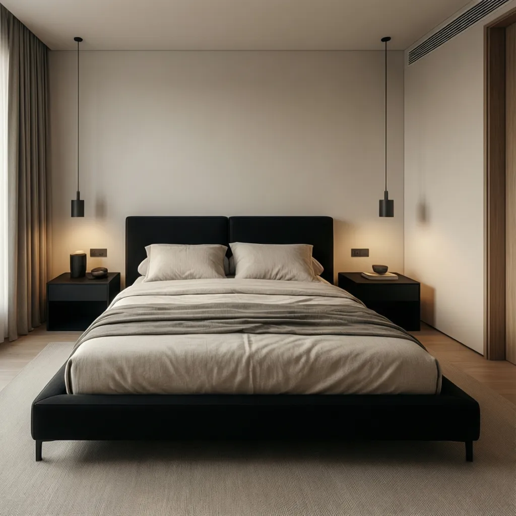 Popular Bedroom Design Trends Using Black Furniture in Modern Interiors