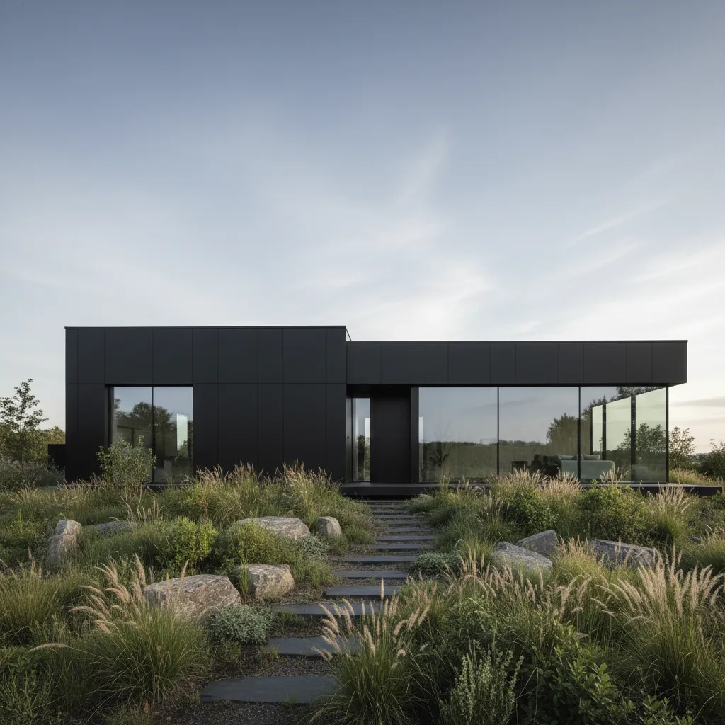 Diseño de casas modernas negras: estilo y elegancia