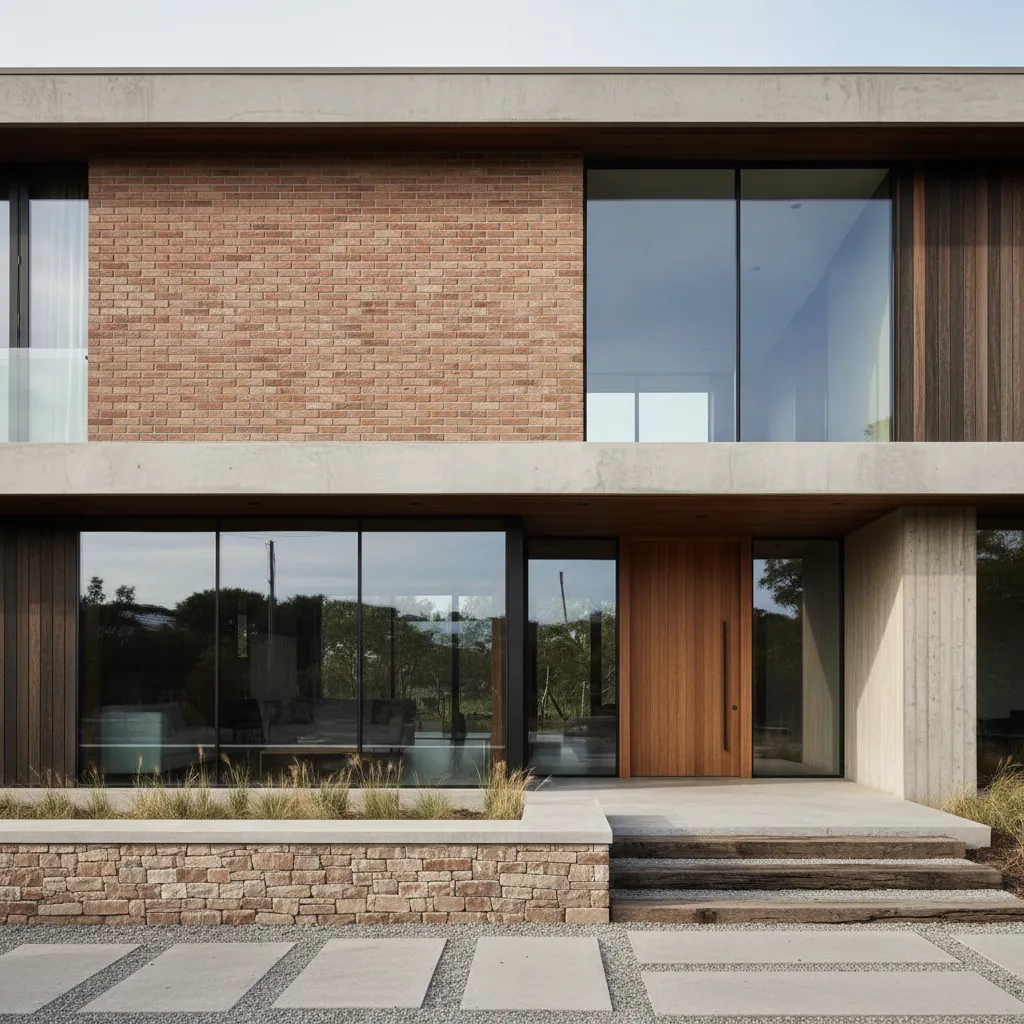 Diseños casa de ladrillos modernos y funcionales
