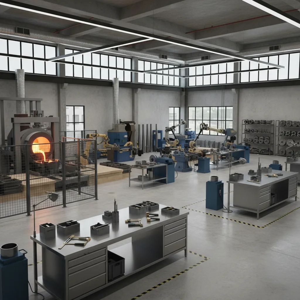 Modern casting room with functional work zones