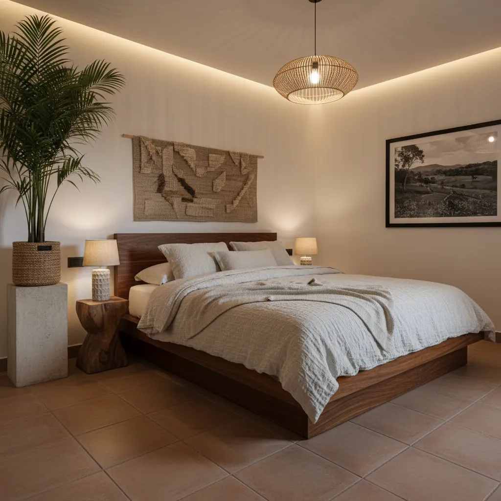 Dormitorio moderno inspirado en diseño colombiano