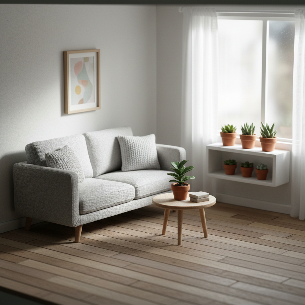 Pack De 2 Mini Bancos Decorativos Para Casas De Muñecas Y Maquetas – Modelos De Madera Y Tela De 10,6x7,2x5,1 Cm, Ideales Para Jardines En Miniatura