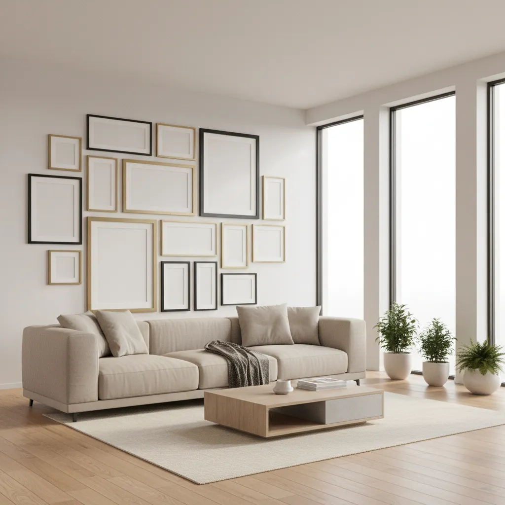 How Interior Designers Use Empty Frames in Modern Wall Decor